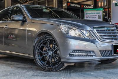 Mercedes Benz E-Class W212 ล้อแม็ก VAGE VF03 สี DGM Black/Brush 18x8.5 ET35 5x113 รัดยาง -YOKOHAMA ฺBluEarth-GT AE51 245/40R18