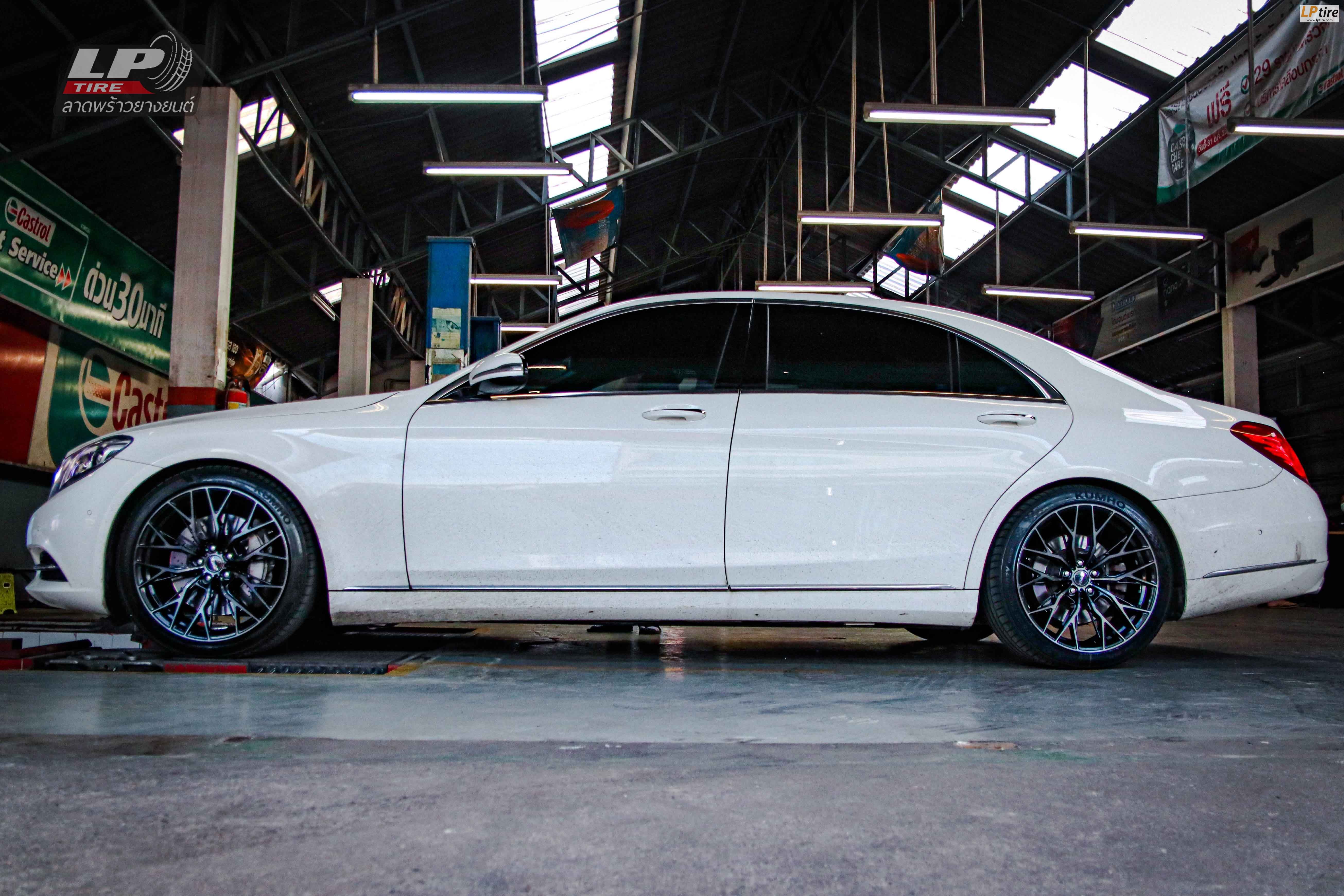 รถ - Mercedes-benz S-Class S 500 E ล้อแม็ก - 305FORGED FT-118 สี ดำเงากลึงหน้าเคลือบแลคดำ สเปค - 20x9-20x10 5x112-5x114.3 ET40 รัดยาง - KUMHO ECSTA PS71 เบอร์ - 375/35-20