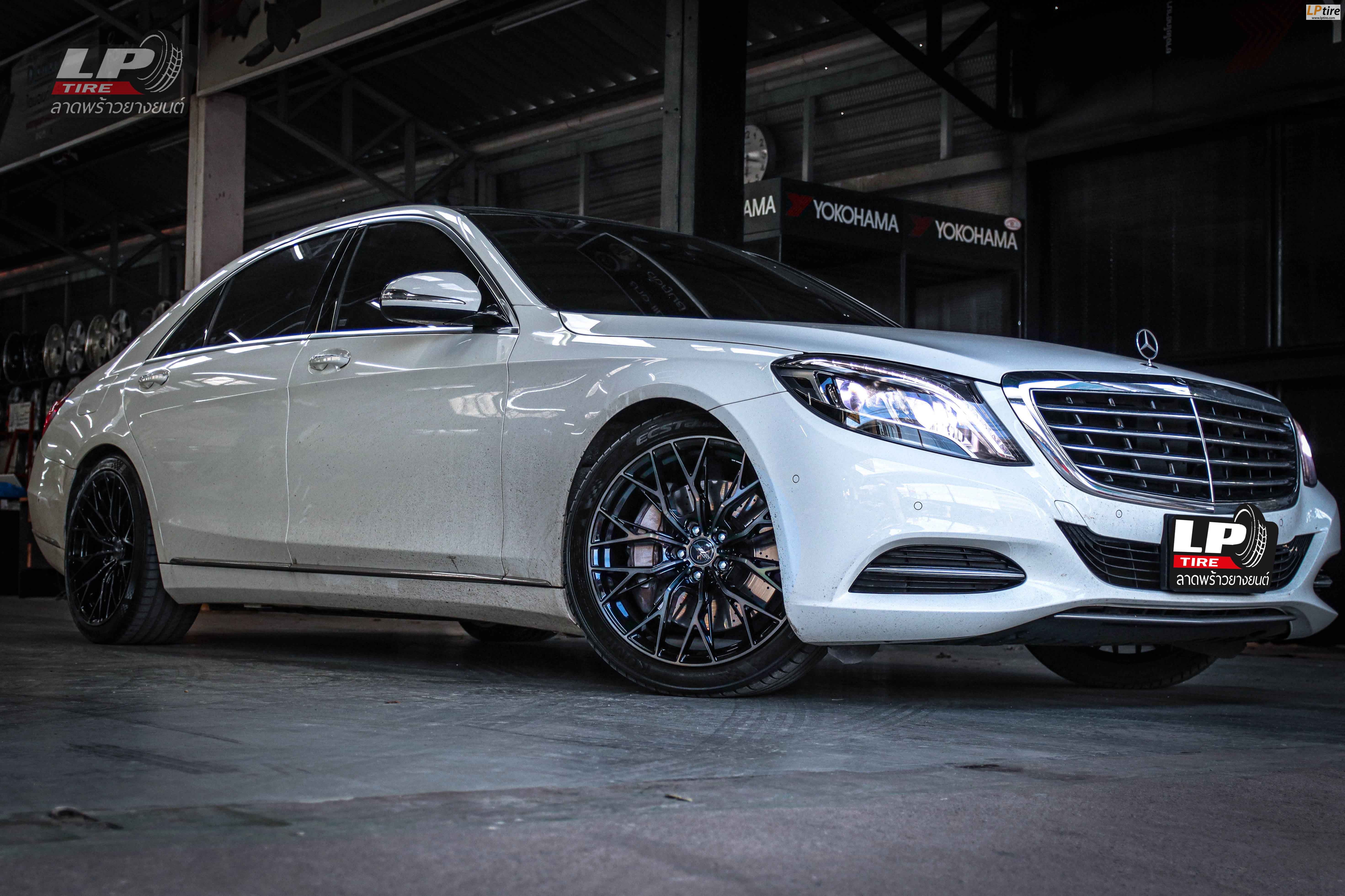 รถ - Mercedes-benz S-Class S 500 E ล้อแม็ก - 305FORGED FT-118 สี ดำเงากลึงหน้าเคลือบแลคดำ สเปค - 20x9-20x10 5x112-5x114.3 ET40 รัดยาง - KUMHO ECSTA PS71 เบอร์ - 375/35-20