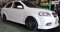 Chevrolet Aveo + ล้อแม็ก Lenso Samurai SC08 16นิ้ว สีดำด้านหน้าเงาด้าน + FIRENZA ST05A 205/45-16