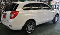 Chevrolet Captiva + ล้อแม็ก Rojam RT-092 19นิ้ว สีดำหน้าเงาขอบสแตนเลส + ยาง DUNLOP VE302 245/45-19