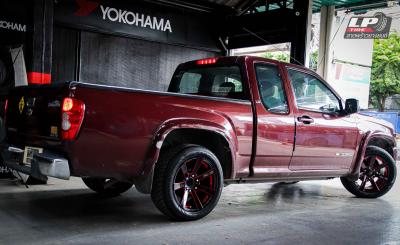 รถ - CHEVROLET COLORADO ล้อแม็ก - EmotionR V09 สีดำมิงริ่งก้านแดง สเปค - 18x9 6x139.7 ET25 รัดยาง - RAIDEN HERO R111 เบอร์ - 275/45-18