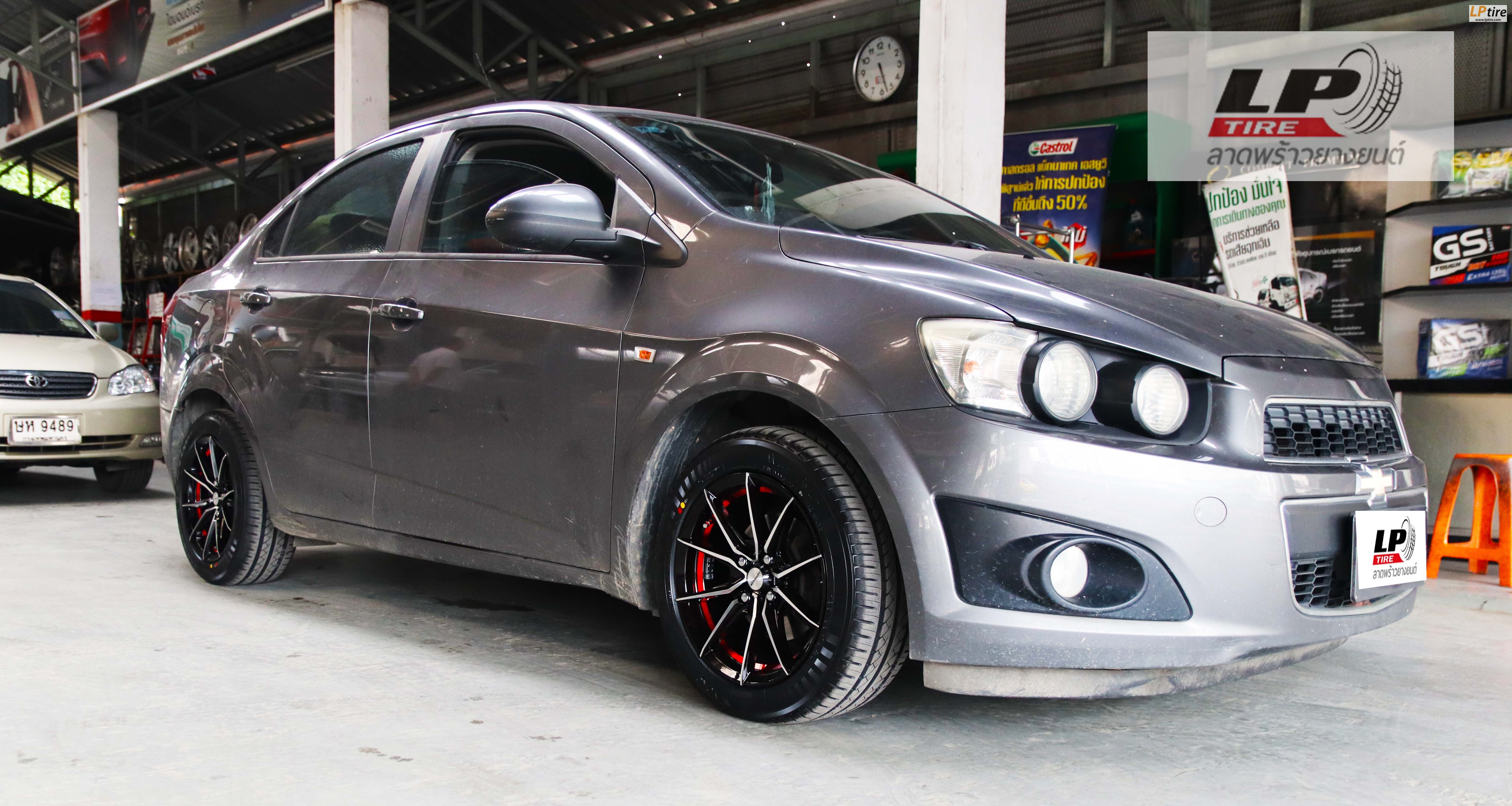 
#CHEVROLET#SONIC จัดล้อแม็กโปรพร้อมยาง ล้อแม็ก #AJ#INFERNO 949 15x7 ET35 4x100 #ดำกลึงหน้าเงาอันเดอร์คัตแดง ยาง YOKOHAMA A-DRIVE AA01 195/55-15
