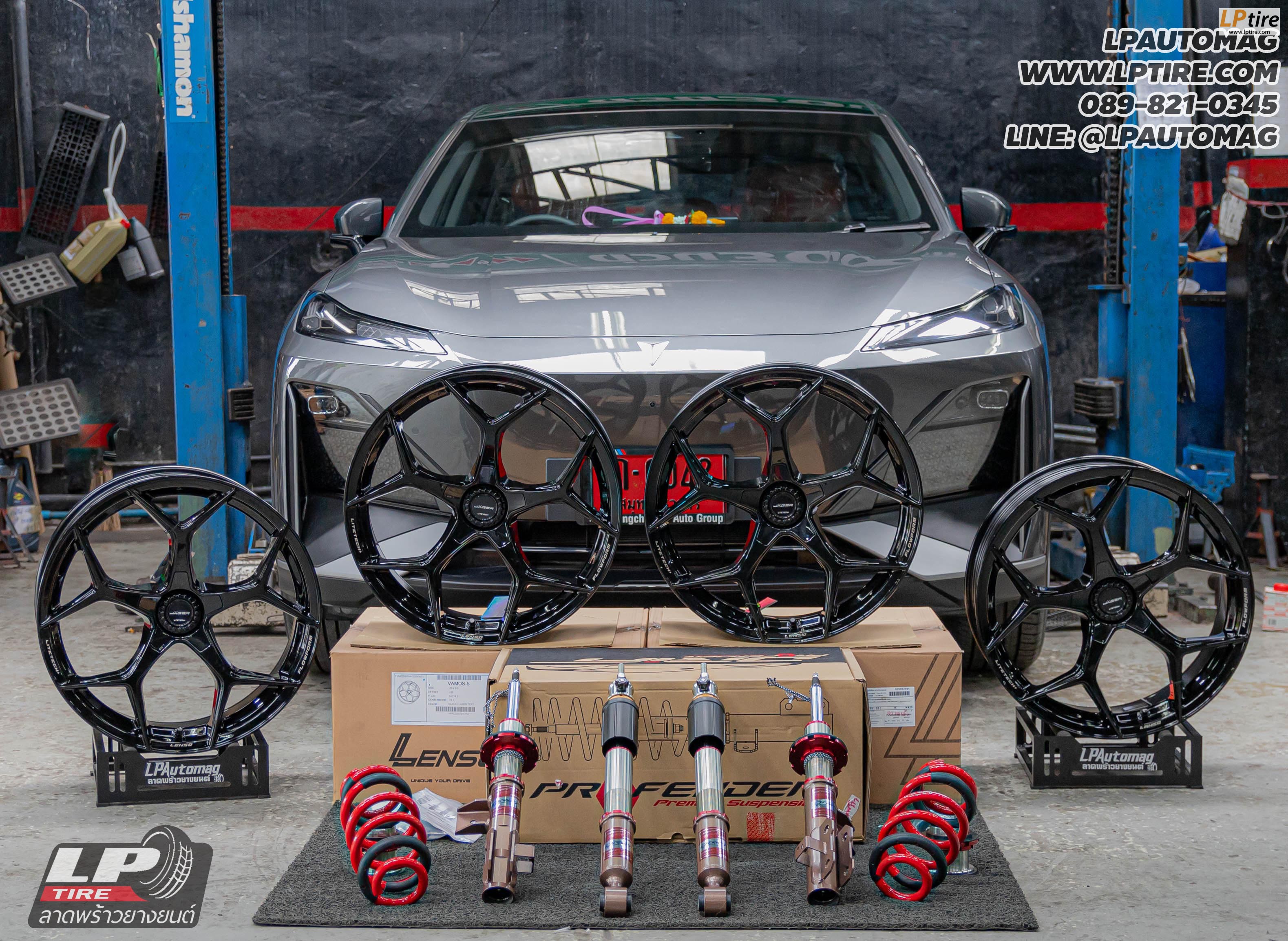 รถ - DEEPAL S07 ล้อแม็ก - LENSO JAGER VAMOS5 LITETECH+ FlowForming BLACK สเปค - 20x9 ET35 5x114.3 ใช้ยางเดิม โช๊ค - PROFENDER รุ่น DRIFT
