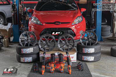 รถ - FORD FIESTA ล้อแม็ก - EmotionR FRE BY LENSO Dark Gun สเปค - 15x7 ET35 4x100 ยาง - LENSO D-1CS เบอร์ - 195/55-15 สตรัทปรับเกลียว Silver Super Szeal ตรงรุ่น ไม่ต้องดัดแปลง