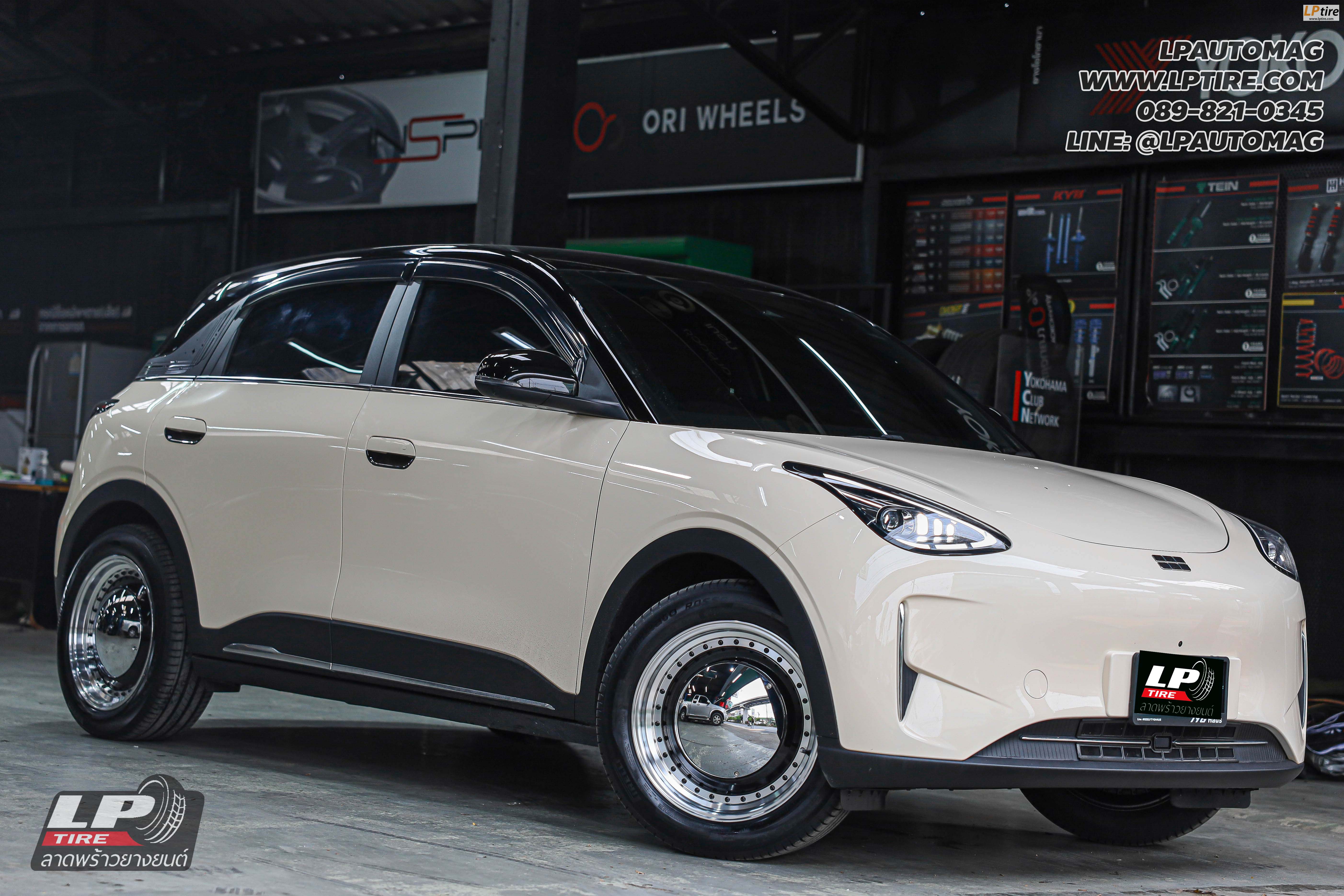 รถ - GEELY EX2 ล้อแม็ก - APEX RETRO สเปค - 17x7.5 ET35 4x100-4x114.3 ยาง - PIRELLI CINTURATO ROSSO เบอร์ - 215/55-17