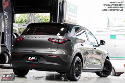 รถ - GEELY EX2 ล้อแม็ก - LENSO YETI ดำด้าน สเปค - 16x7 ET35 4x100 ใช้ยางเดิม