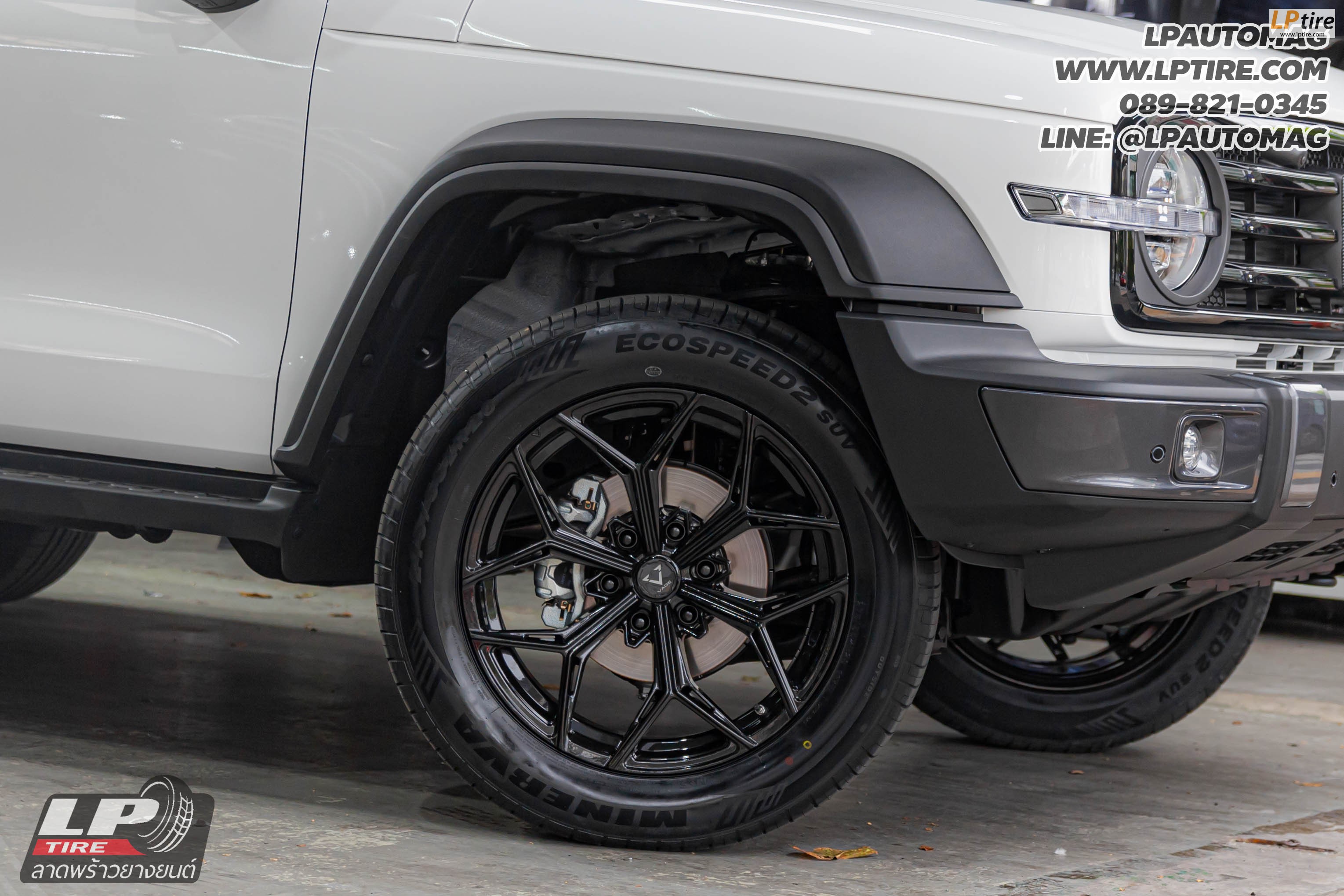 รถ - GWM TANK 300 ล้อแม็ก - VAGE VFX01 SUV FlowForming V-BLACK สเปค - 20x9 ET15 6x139.7
ยาง - MINERVA ECO SPEED 2 SUV เบอร์ - 275/55-20