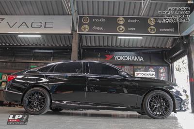 รถ - HONDA ACCORD ล้อแม็ก - LENSO VENTUS ดำด้าน สเปค - 18x8.5 ET35 5x114.3 รัดยาง - YOKOHAMA V552 เบอร์ - 235/45-18