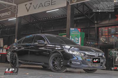 รถ - HONDA ACCORD ล้อแม็ก - LENSO VENTUS ดำด้าน สเปค - 18x8.5 ET35 5x114.3 รัดยาง - YOKOHAMA V552 เบอร์ - 235/45-18