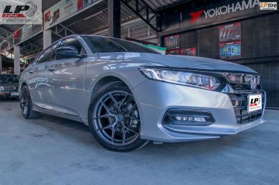  HONDA ACCORD G10 ล้อแม็ก VAGE Wheels รุ่น VF04 FlowForming 8.9kg ขอบ 18นิ้ว สีDARK GM-FLAT
พร้อมยาง 235/45-18 LENSO D-1CS 