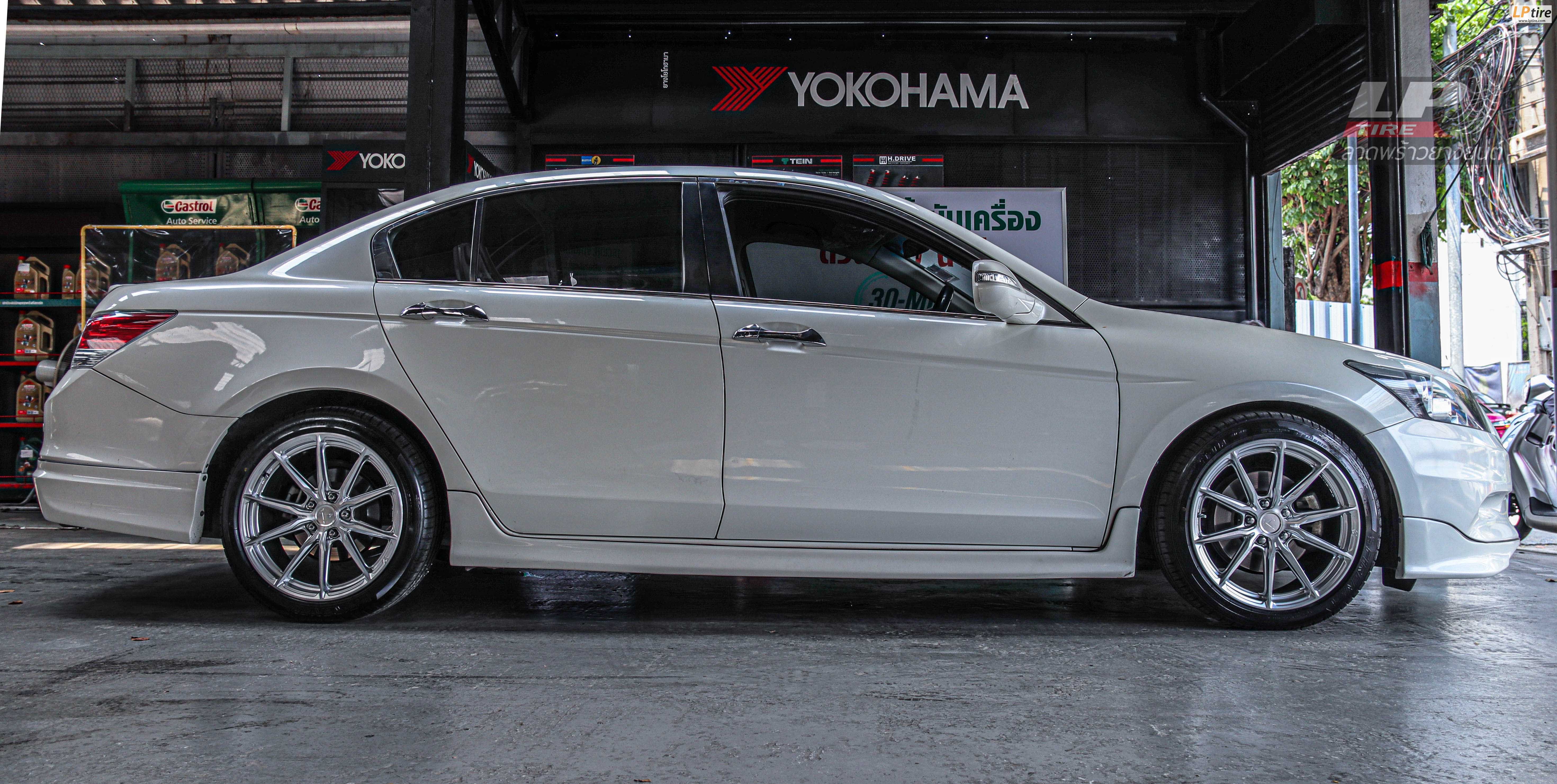 รถ - Honda Accord ล้อแม็ก - #VAGE #VF01 HSหน้าเงา สเปค - 18x8.5 ET35 5x112-5x114.3
รัดยาง - FIRENZA ST-01A เบอร์- 225/45-18