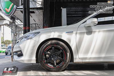 รถ - HONDA ACCORD ล้อแม็ก - NK Performance NK37 Flowforming ดำด้านขลิบแดง สเปค - 17x8.5 ET35 5x114.3 ยาง - MICHELIN PRIMACY4 เบอร์ - 225/50R17