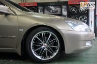 Honda Accord + ล้อแม็ก Traffics VZ 18นิ้ว สีดำหน้าเงา หน้าตื้น หลังลึก + ยาง FALKEN ZE912 225/45R18