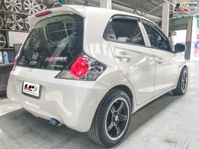 #HONDA#BRIO เสริมหล่อ #ล้อแท้#LENSO D-1RS ขอบ15x7 ET38 4รู100 พร้อมยาง #DUNLOP LM704 195/50-15