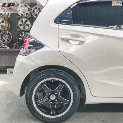 #HONDA#BRIO เสริมหล่อ #ล้อแท้#LENSO D-1RS ขอบ15x7 ET38 4รู100 พร้อมยาง #DUNLOP LM704 195/50-15