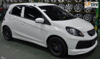 Honda Brio + ล้อแม็ก RPF1 15นิ้ว สีเทา + ยาง YOKOHAMA Earth-1 195/50R15