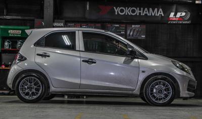 รถ - HONDA BRIO ล้อแม็ก - ADVANTI N971 PRESTO Flowforming เทากัน ขอบ - 15x7 ET35 4x100 ยาง - TOYO PXTR1 เบอร์ - 195/50-15