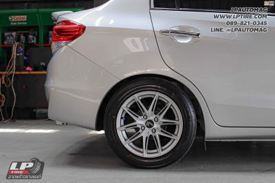 รถ - HONDA BRIO ล้อแม็ก - LENSO JAGER NOVA เงินด้าน สเปค - 15x7 ET35 4x100 ยาง - YOKOHAMA V701 เบอร์ - 195/55-15