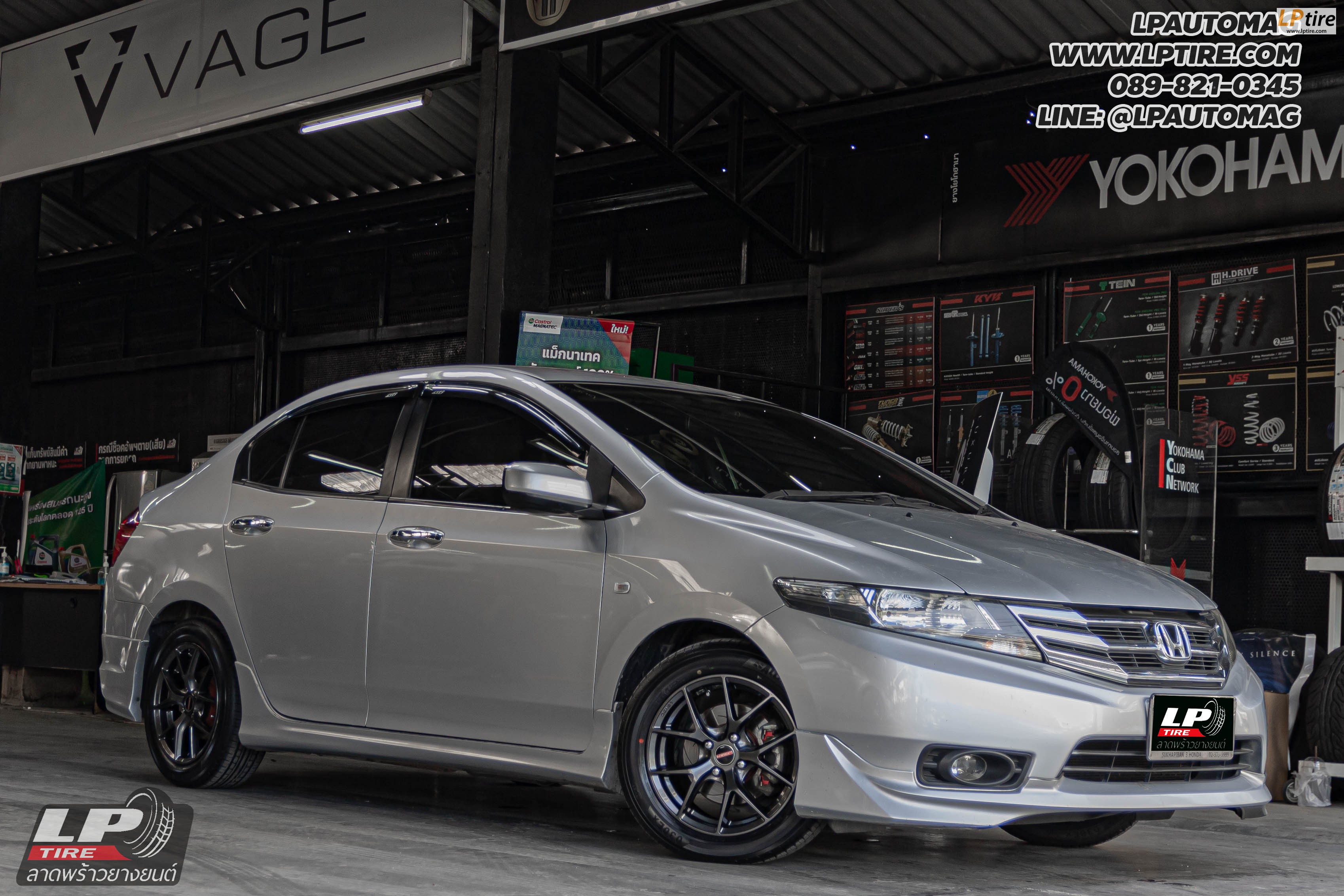 รถ - HONDA CITY ล้อแม็ก - LENSO JAGER DYNA HD สเปค - 15x6.5 ET38 4x100 ยาง - ALLIANCE AL30 030Ex เบอร์ - 195/55-15