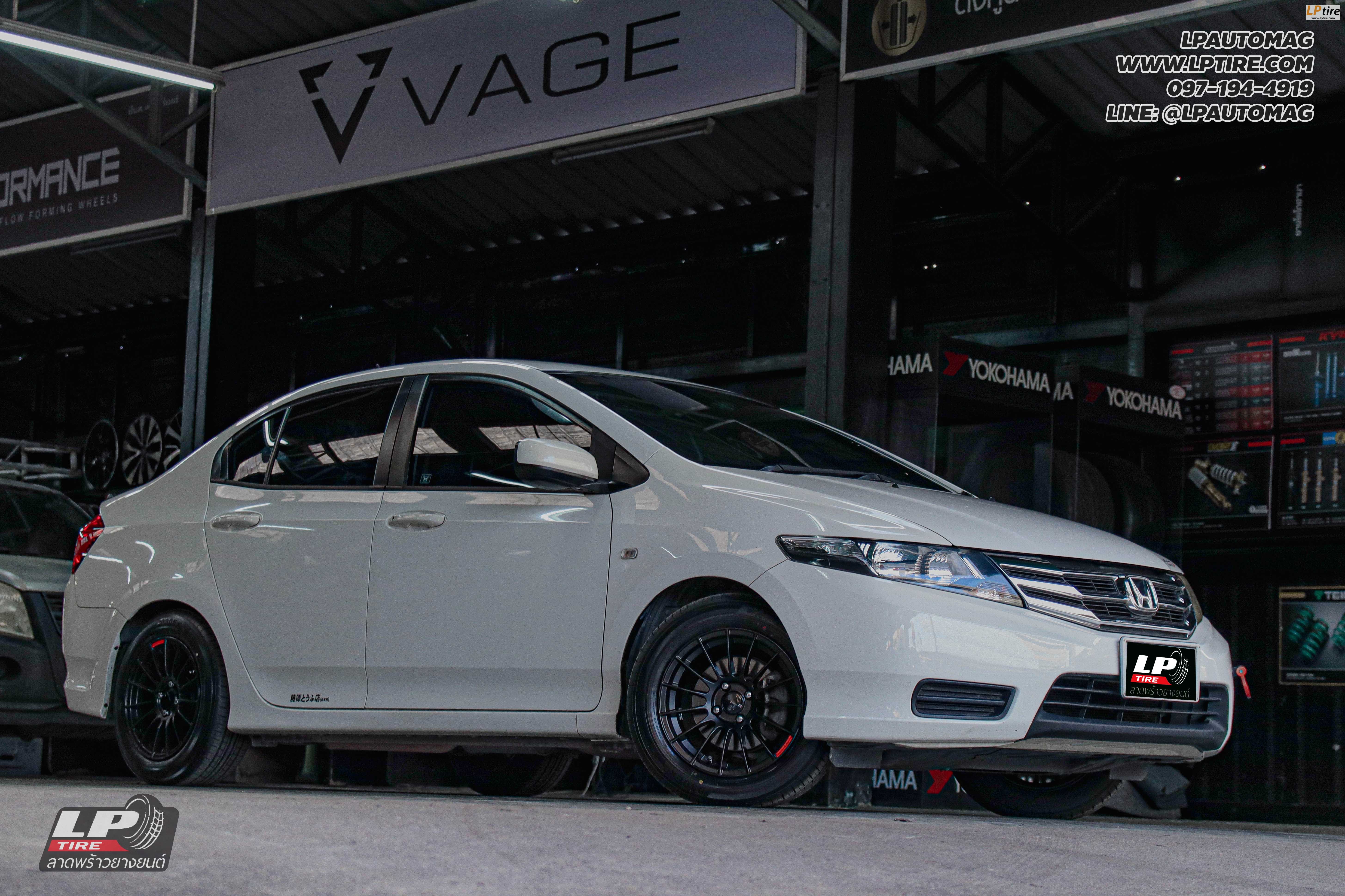 รถ -HONDA CITY ล้อแม็ก - EmotionR RSR (RS05RR)ดำด้าน สเปค - 15x7 ET35 4x100 ยาง - ALLIANCE AL30 030Ex เบอร์ - 195/60-15