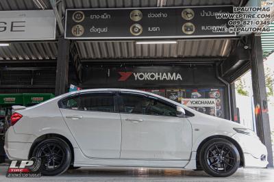รถ - HONDA CITY ล้อแม็ก - EmotionR FRE BY LENSO ดำด้าน สเปค - 15x7 ET35 4x100 ยาง - LENSO D-1CS เบอร์ - 195/55-15