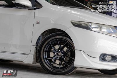 รถ - HONDA CITY ล้อแม็ก - EmotionR FRE BY LENSO ดำด้าน สเปค - 15x7 ET35 4x100 ยาง - LENSO D-1CS เบอร์ - 195/55-15