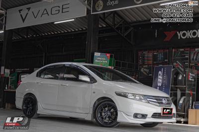 รถ - HONDA CITY ล้อแม็ก - EmotionR FRE BY LENSO ดำด้าน สเปค - 15x7 ET35 4x100 ยาง - LENSO D-1CS เบอร์ - 195/55-15
