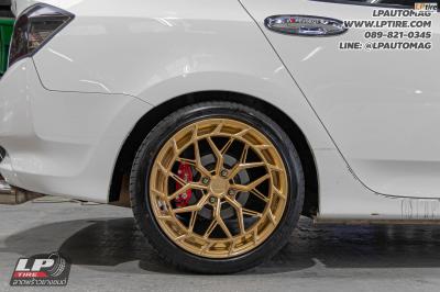 รถ - HONDA CITY ล้อแม็ก - VAGE VF033 E FlowForming ทอง สเปค - 17x7.5 ET35 4x100 ยาง - LENSO D-1CS เบอร์ - 205/45-17
