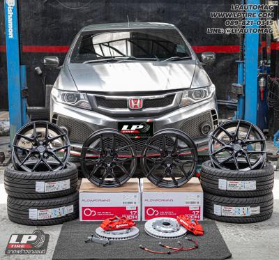 รถ - HONDA CITY ล้อแม็ก - ORI WHEELS CHAPTER-4 FlowForming BLACK FLAT สเปค - 17x7.5 ET35 4x100 รัดยาง - YOKOHAMA Alliance 040SP AL40 เบอร์ - 205/45-17 ชุดเบรค - AP Racing 5200 4pot
จานเบรค - หน้า 330mm