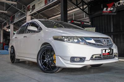 รถ -HONDA CITY GM2 ล้อแม็ก - LENSO Jager Dyna ดำด้าน สเปค - 17x7.5 ET35 4x100 รัดยาง - DEESTONE R702 เบอร์ - 205/45-17