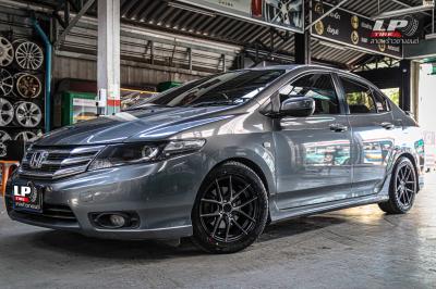 รถ -HONDA CITY GM2 ล้อแม็ก - TOQR TAR BY LENSO ดำด้านหน้าเงาด้าน สเปค - 15x7 ET35 4x100 รัดยาง - ALLIANCE AL30 030Ex เบอร์ - 195/55-15