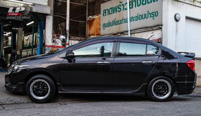 รถ - HONDA CITY GM2 ล้อแม็ก - KONIG N781 ดำขอบเงา สเปค - 15x7 ET28 4x100 รัดยาง - YOKOHAMA A-DRIVE AA01 เบอร์ - 195/55-15