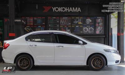 รถ - HONDA CITY ล้อแม็ก - KONIG N781 FlowForming น้ำตาล สเปค - 15x7 ET28 4x100 ยาง - YOKOHAMA V552 เบอร์ - 195/55-15