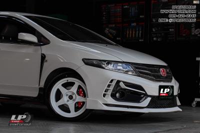 รถ - HONDA CITY ล้อแม็ก - NK Performance NK388 (SPOON) Flowforming ขาว สเปค - 17x8 ET40 4x100 ยาง - LENSO D-1CS เบอร์ - 205/45-17