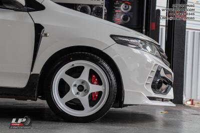 รถ - HONDA CITY ล้อแม็ก - NK Performance NK388 (SPOON) Flowforming ขาว สเปค - 17x8 ET40 4x100 ยาง - LENSO D-1CS เบอร์ - 205/45-17