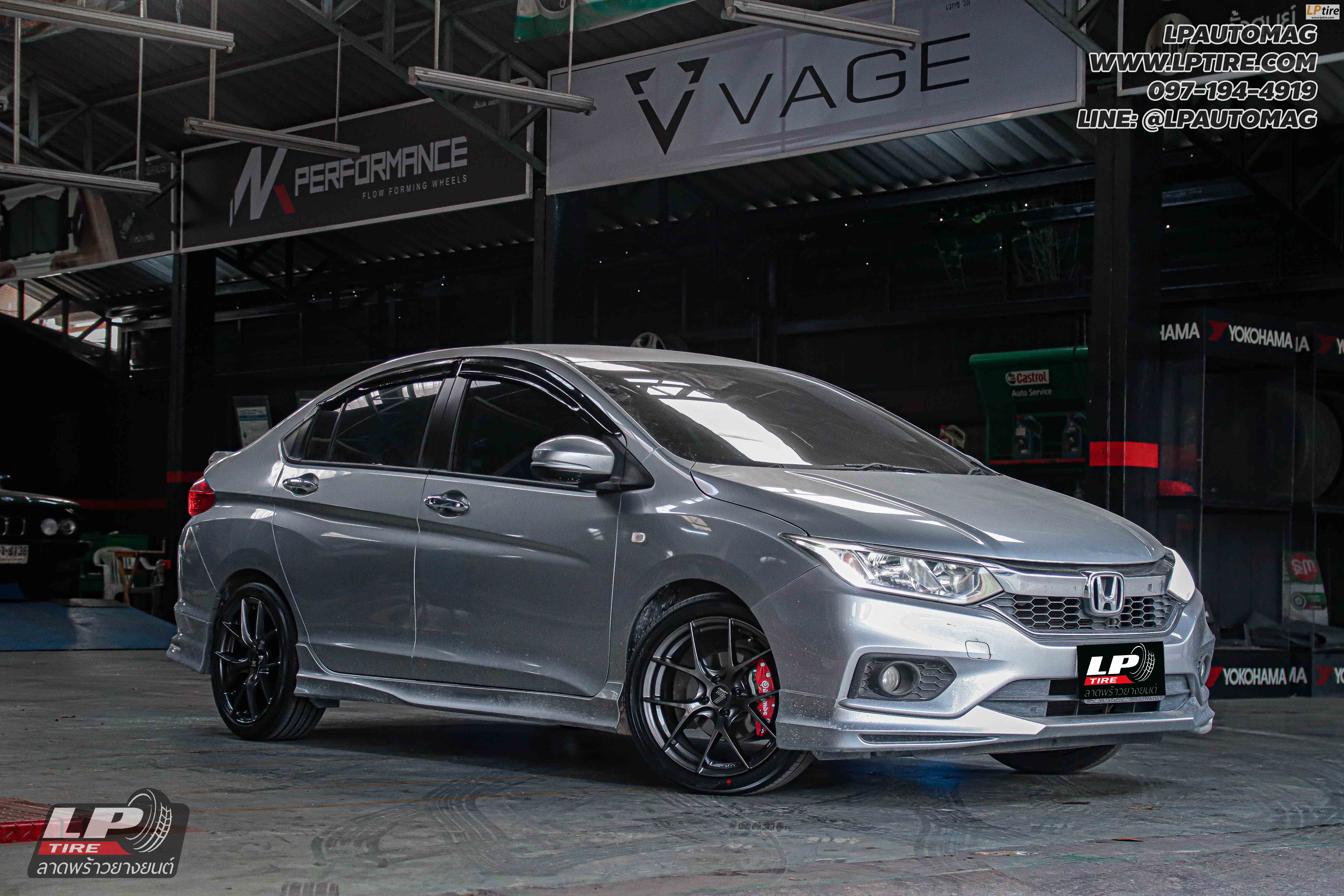 รถ - HONDA CITY ล้อแม็ก - LENSO Jager Dyna HD สเปค - 17x7.5 ET35 4x100 ยาง - YOKOHAMA V552
เบอร์ -205/45-17