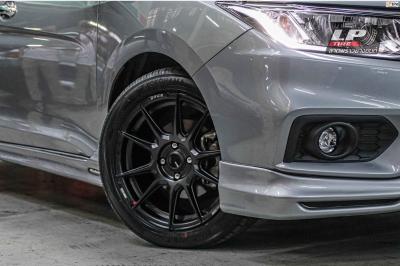 รถ - HONDA CITY ล้อแม็ก - ENKEI SC46 ดำด้าน ขอบ - 16x7 ET35 4x100 ยาง - YOKOHAMA ES32 เบอร์ - 195/50-16