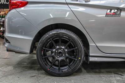 รถ - HONDA CITY ล้อแม็ก - ENKEI SC46 ดำด้าน ขอบ - 16x7 ET35 4x100 ยาง - YOKOHAMA ES32 เบอร์ - 195/50-16