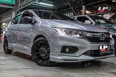 รถ - HONDA CITY ล้อแม็ก - ENKEI SC46 ดำด้าน ขอบ - 16x7 ET35 4x100 ยาง - YOKOHAMA ES32 เบอร์ - 195/50-16