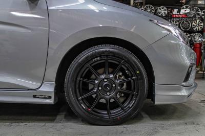 รถ - HONDA CITY ล้อแม็ก - ENKEI SC46 ดำด้าน ขอบ - 16x7 ET35 4x100 ยาง - YOKOHAMA ES32 เบอร์ - 195/50-16