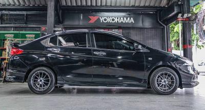 รถ - HONDA CITY ล้อแม็ก - ENKEI SC48(MQ38) ดำด้านกลึงหน้าแล็กเกอร์ด้าน ขอบ - 15x7 ET38 4x100
ยาง- YOKOHAMA A-DRIVE AA01 เบอร์ -195/55-15