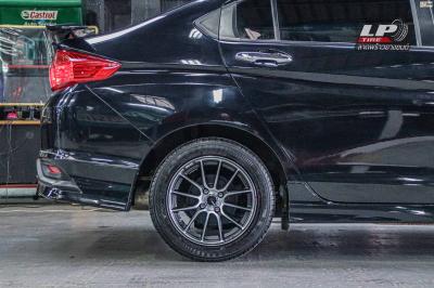 รถ - HONDA CITY ล้อแม็ก - ENKEI SC48(MQ38) ดำด้านกลึงหน้าแล็กเกอร์ด้าน ขอบ - 15x7 ET38 4x100
ยาง- YOKOHAMA A-DRIVE AA01 เบอร์ -195/55-15