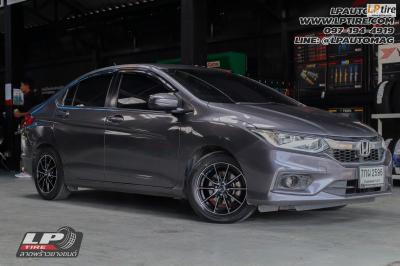 รถ - HONDA CITY ล้อแม็ก - ENKEI DRACO ดำหน้าเงา สเปค - 15x6.5 ET38 4x100 ยาง - ALLIANCE AL30 030Ex เบอร์ - 195/55-15