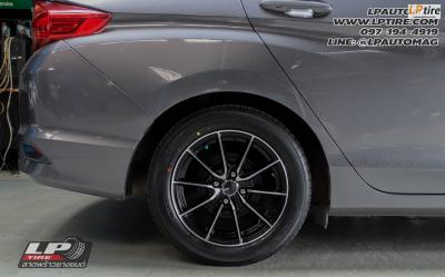 รถ - HONDA CITY ล้อแม็ก - ENKEI DRACO ดำหน้าเงา สเปค - 15x6.5 ET38 4x100 ยาง - ALLIANCE AL30 030Ex เบอร์ - 195/55-15