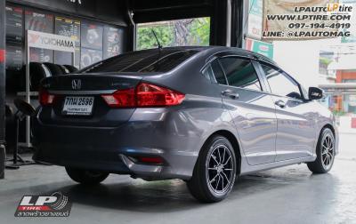 รถ - HONDA CITY ล้อแม็ก - ENKEI DRACO ดำหน้าเงา สเปค - 15x6.5 ET38 4x100 ยาง - ALLIANCE AL30 030Ex เบอร์ - 195/55-15