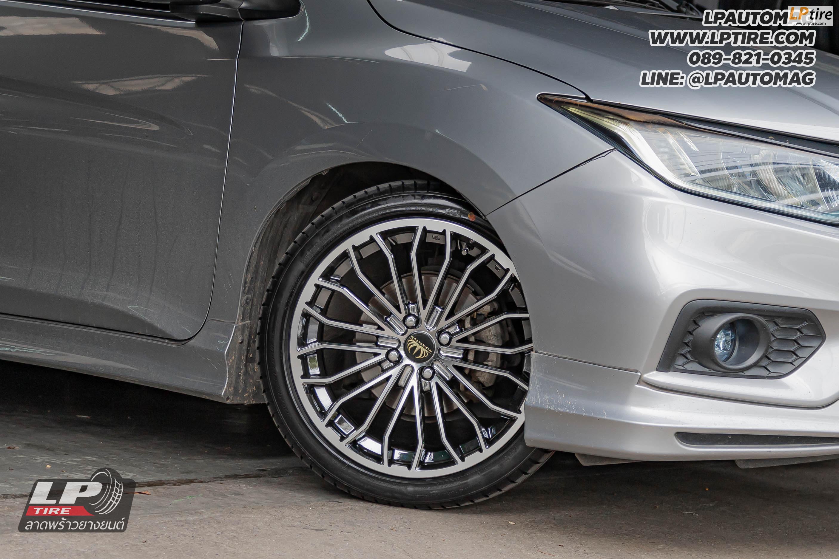 รถ - HONDA CITY ล้อแม็ก -PSM XH188 BC สเปค - 17x7.5 ET42 4x100 ยาง - LENSO D-1CS เบอร์ - 205/45-17