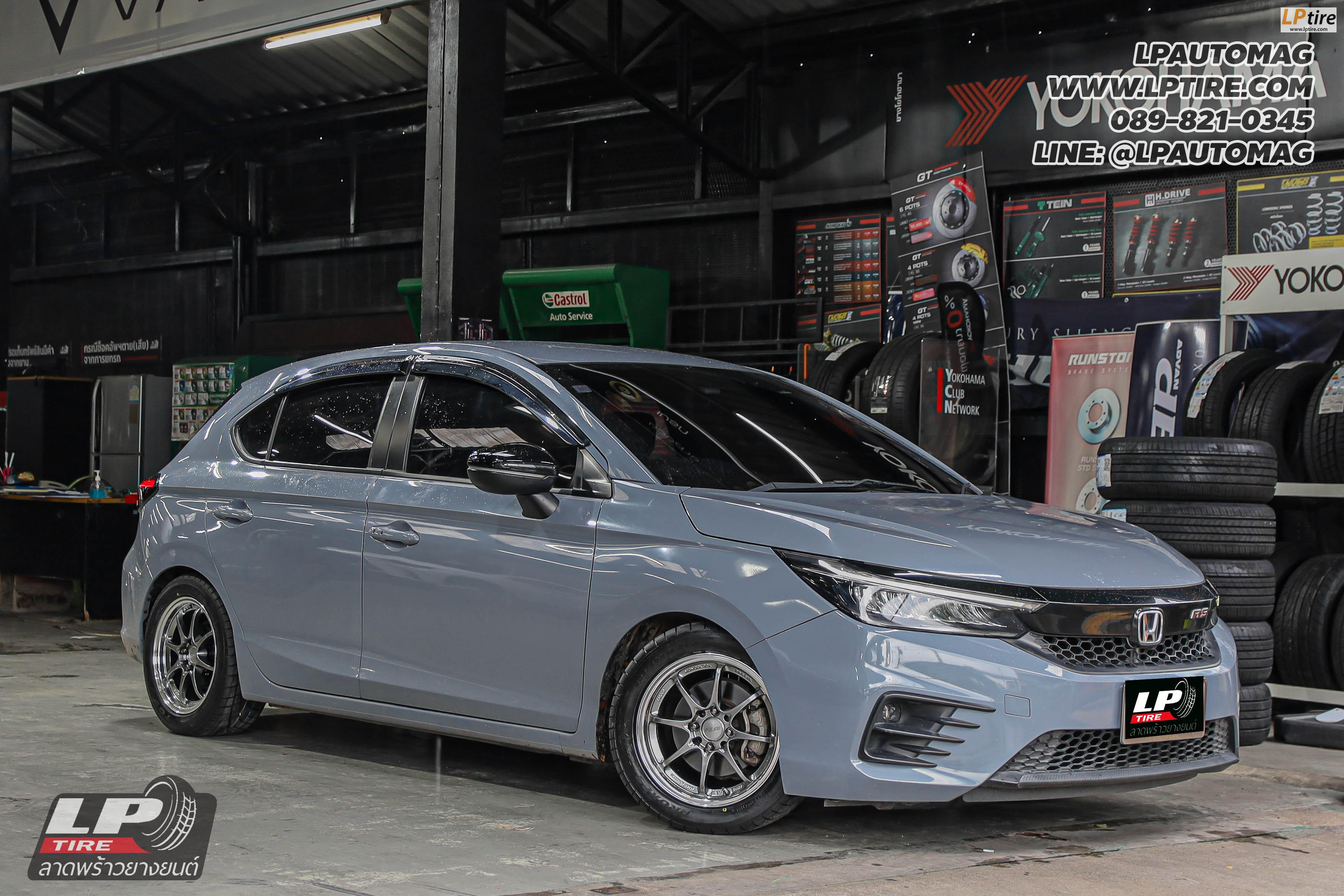 รถ - HONDA CITY ล้อแม็ก - NK Performance NK28N Flowforming Fomular Silver สเปค - 15x7 ET35 4x100 ยาง - TOYO PROXES R1R เบอร์ -205/50-15 โช๊คอัพสตรัทปรับเกลียว Silver’s รุ่น NeoMaxPrime