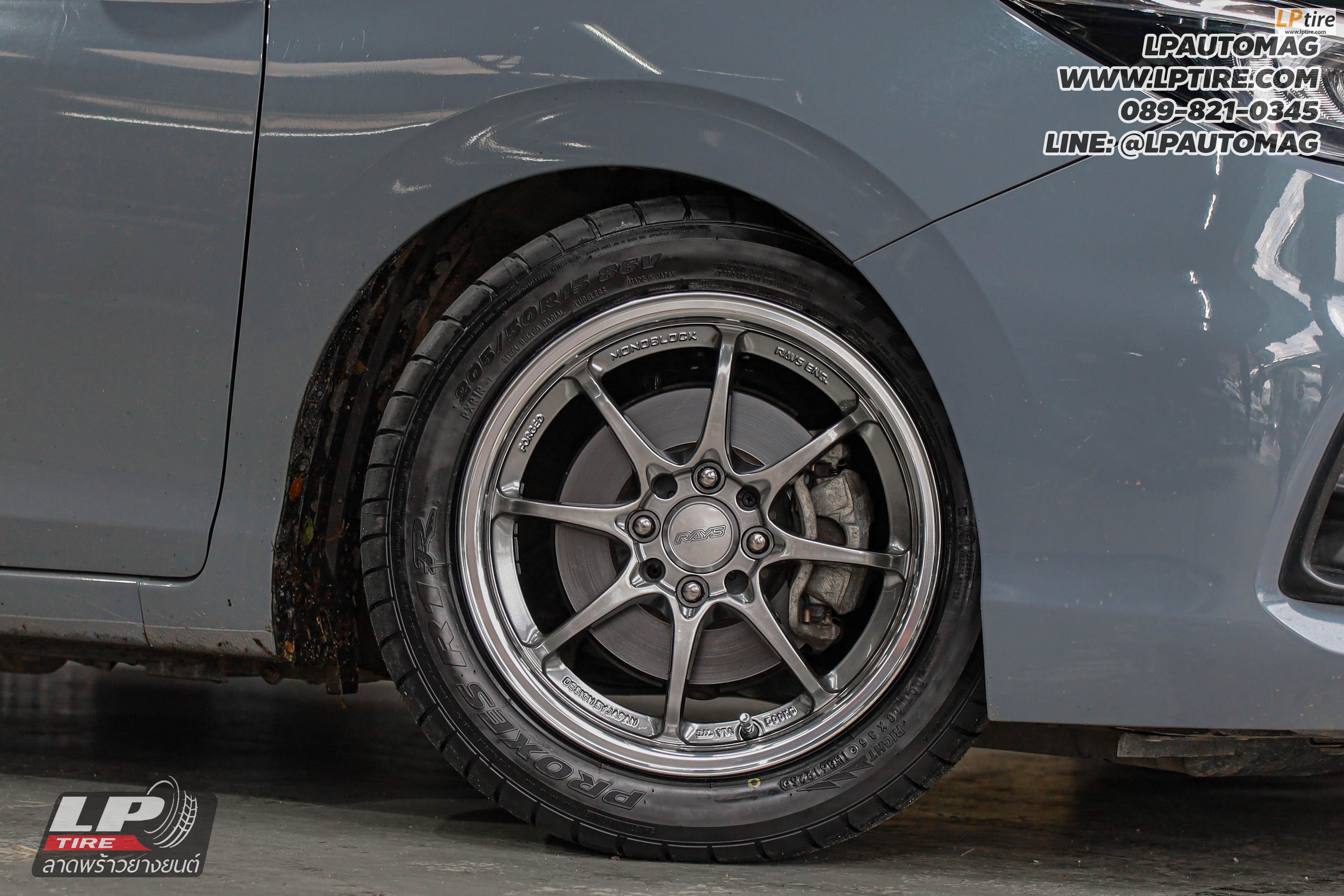 รถ - HONDA CITY ล้อแม็ก - NK Performance NK28N Flowforming Fomular Silver สเปค - 15x7 ET35 4x100 ยาง - TOYO PROXES R1R เบอร์ -205/50-15 โช๊คอัพสตรัทปรับเกลียว Silver’s รุ่น NeoMaxPrime