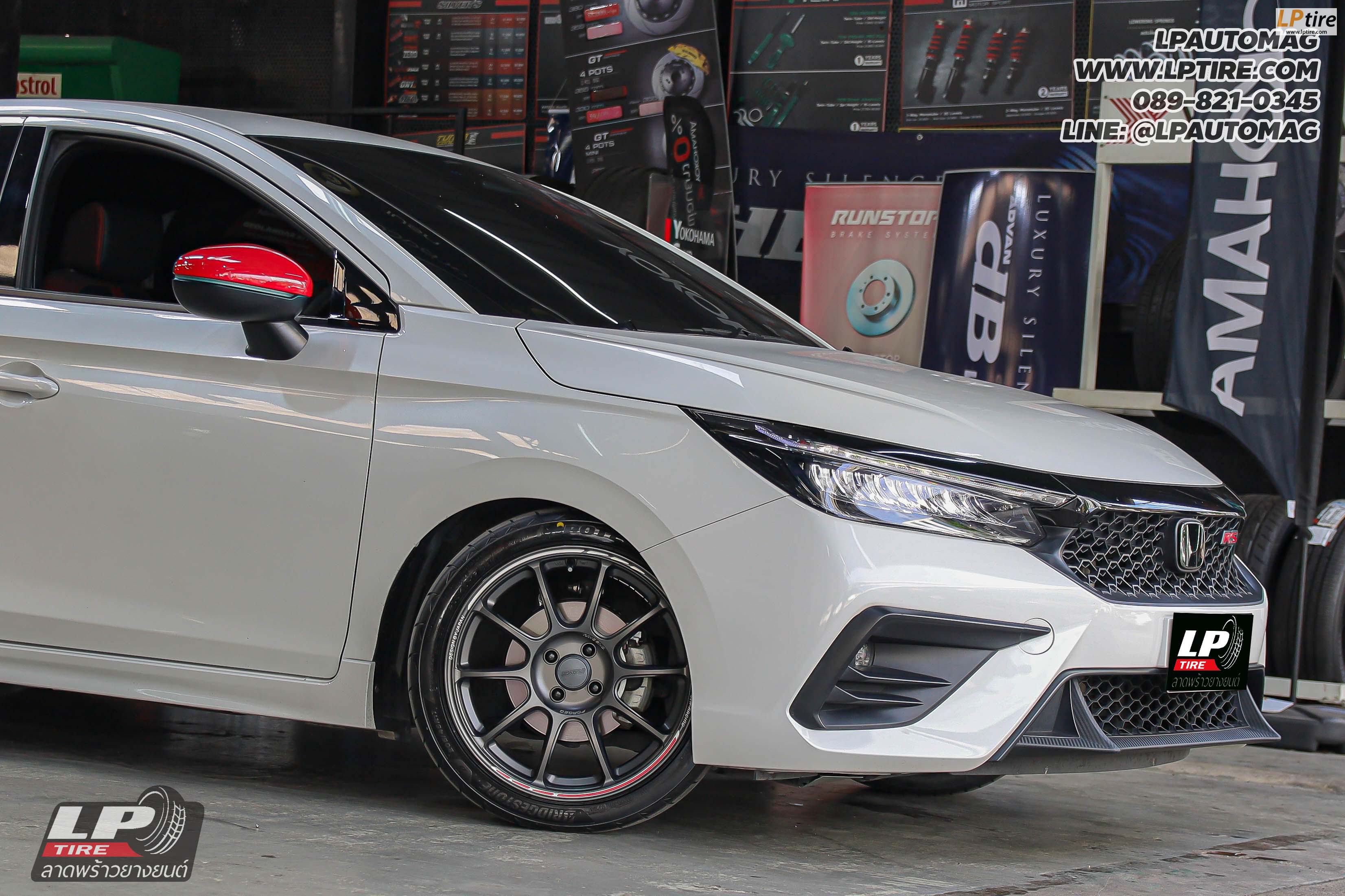 รถ - HONDA CITY&nbsp;ล้อแม็ก - NK Performance NK40 (ZE40) Flowforming สเปค - 17x7.5 ET38 4x100
ยาง - BRIDGESTONE RE005 เบอร์ - 205/45-17